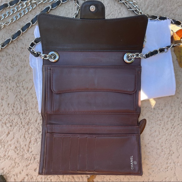 COPY - Chanel Matelassé Flap Wallet on Double Chain/w Silver Fixtures & Dust Bag - Picture 5 of 16